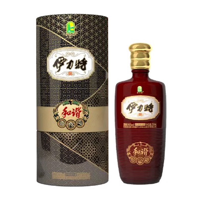 新疆特产伊力特 和谐 浓香型白酒46度250ml 铁筒包装 一瓶