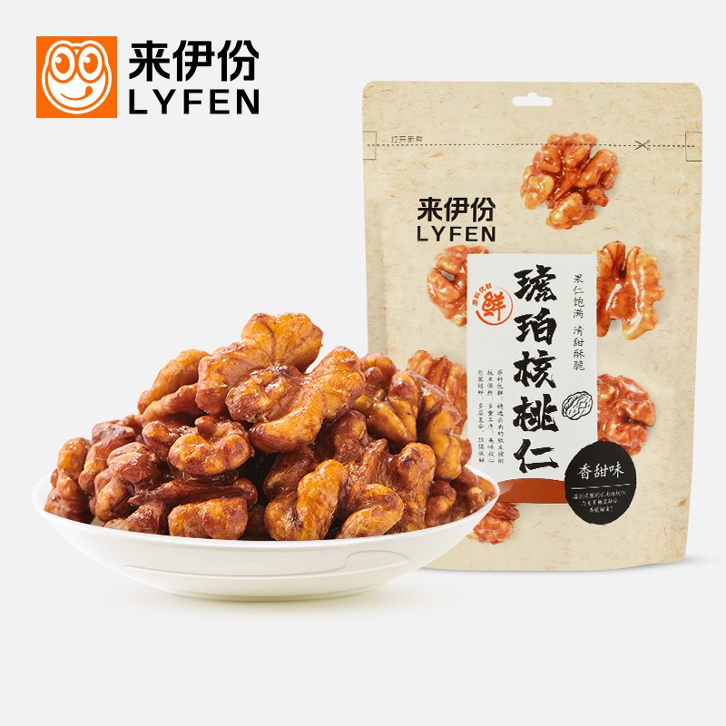 专区 来伊份琥珀核桃仁108g核桃仁坚果炒货食品休闲零食