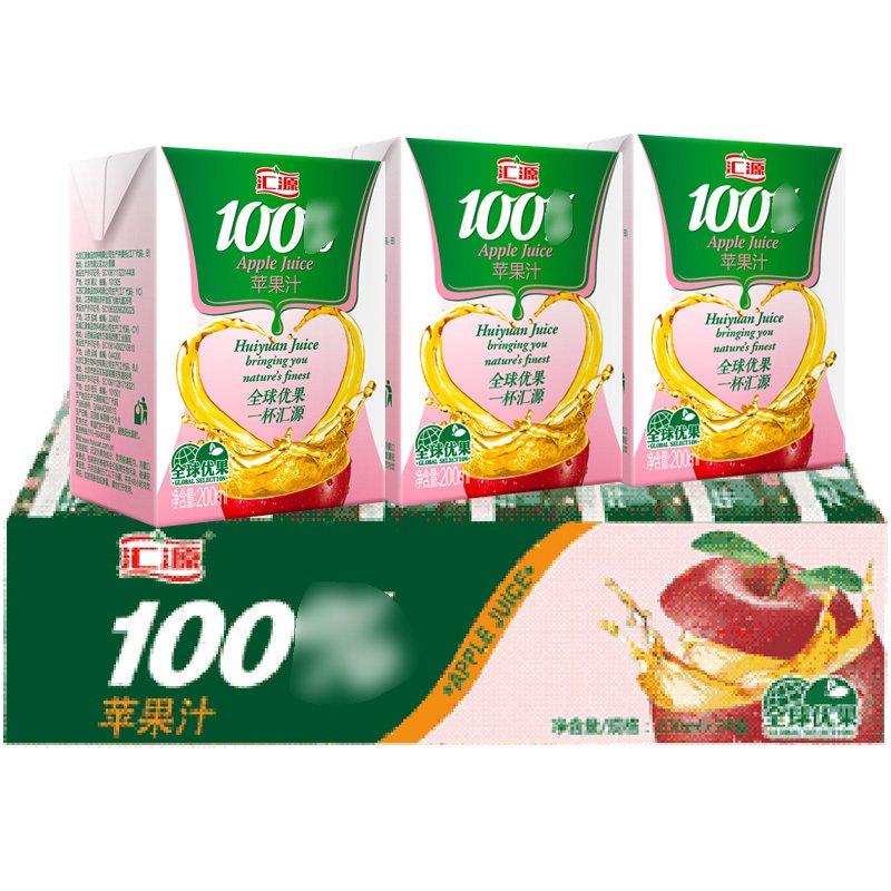 汇源 100%苹果汁 200ml*24