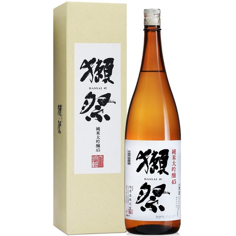 獭祭(DASSAI) 日本原装进口 纯米大吟酿 清酒 45 四割五分 1.8L 带盒