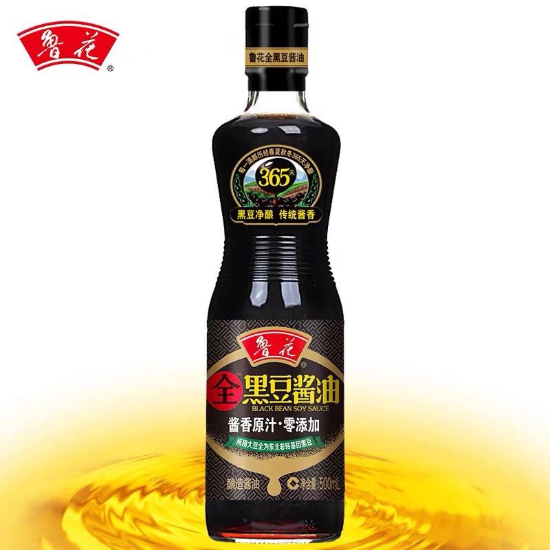 鲁花黑豆酱油500mL