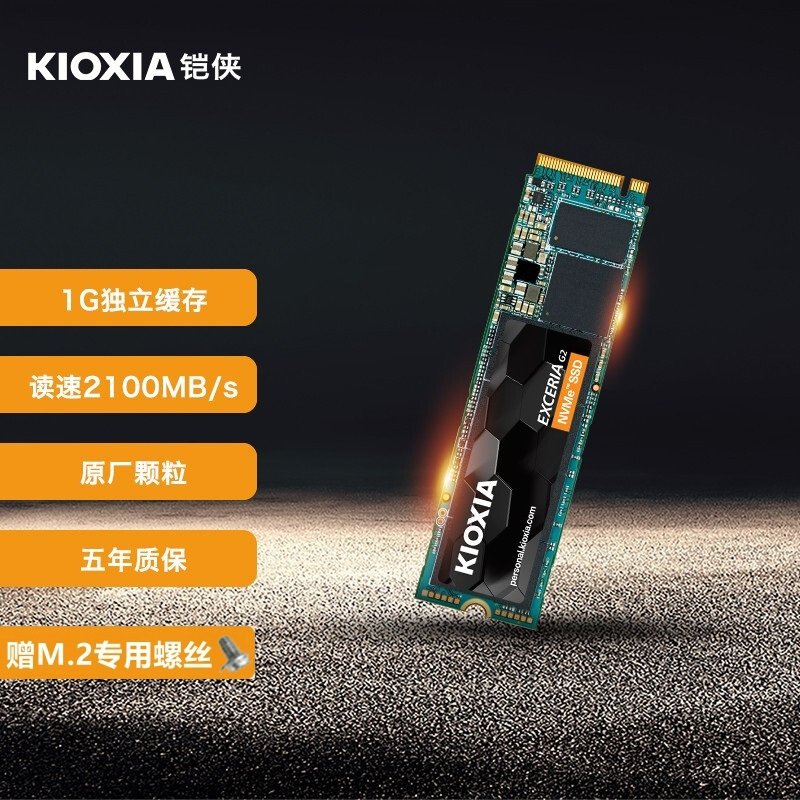 铠侠（Kioxia）2TB SSD固态硬盘 NVMe M.2接口 EXCERIA G2 RC20系列（RC10升级版