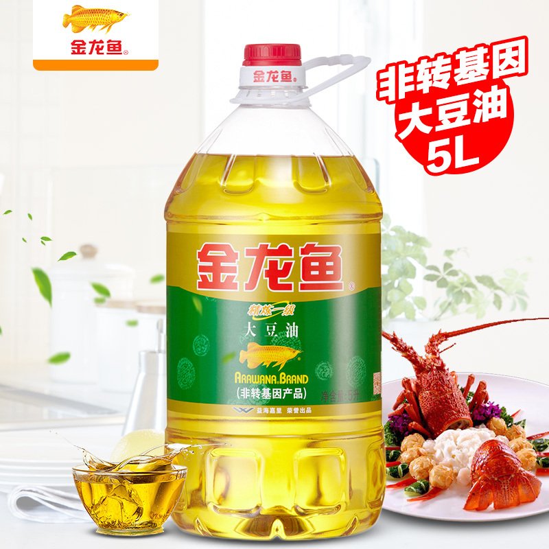 金龙鱼非转基因精炼一级大豆油 5L