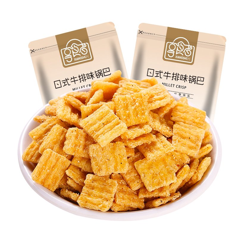 享食者日式牛排味锅巴100g*2袋