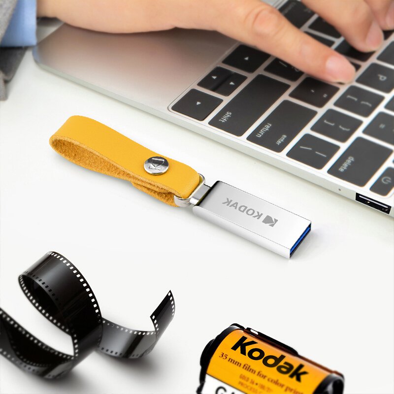 柯达(Kodak) U盘64GB K123 高速USB3.0 读速120MB/s 全金属防水 商务办公学生优盘64G