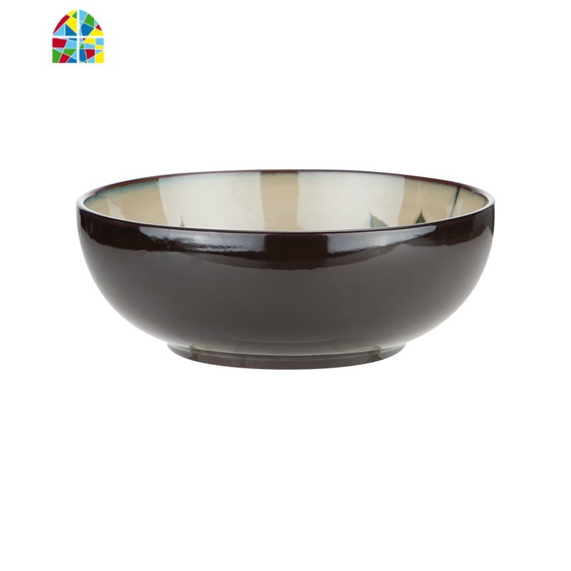 陶瓷碗盘子组合餐具家用复古日式釉下彩个性创意面碗汤碗 fenghou 9寸