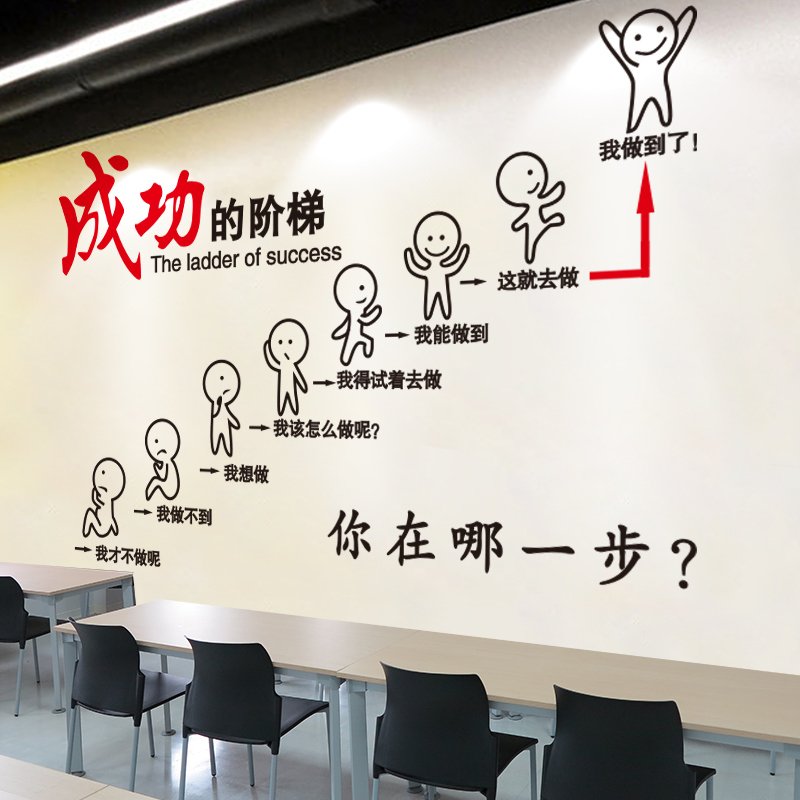 宿舍墙纸自粘墙壁贴画贴纸教室班级文化墙装饰励志墙贴办公室布置 FENGHOU 03.不要停下脚步【满42ZDO1