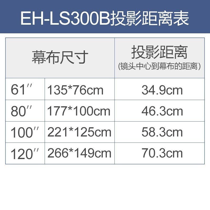 爱普生（EPSON）投影仪家用 超短焦激光电视 1080P全高清 安卓智能无线投影机 EH-LS300B 2