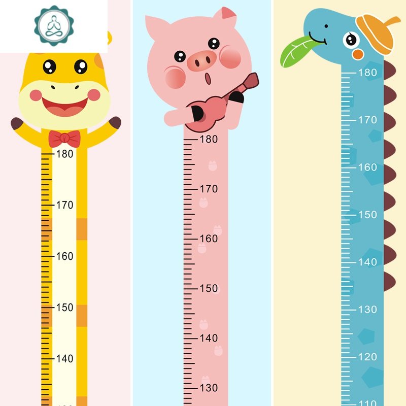 墙纸自粘儿童房间装饰身高墙贴卡通小孩宝宝测量尺身高贴纸可移除 封后 WS3006 中