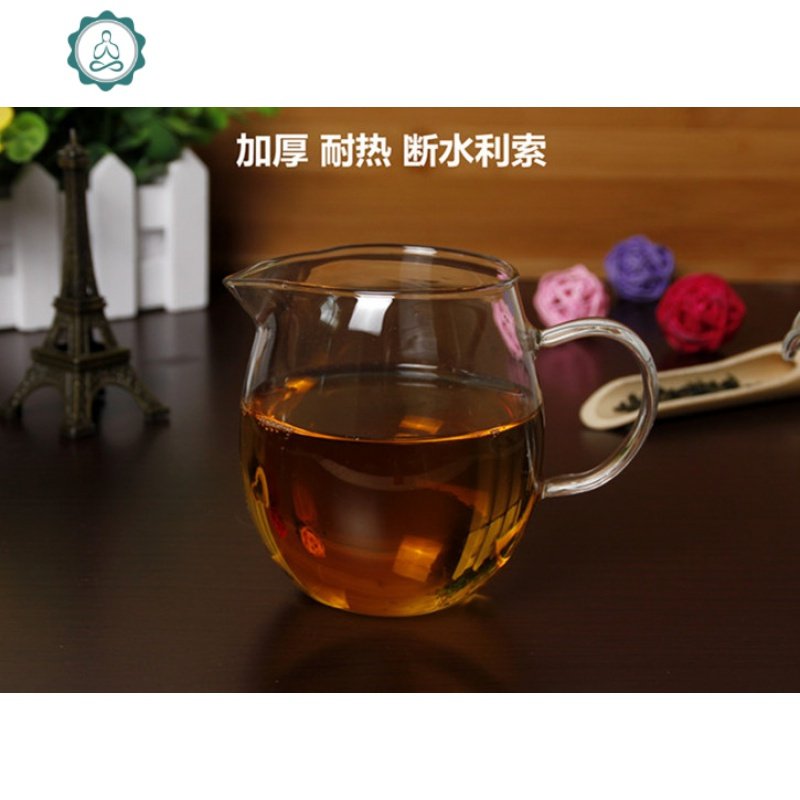 【天天特价】耐热玻璃公杯功夫茶具方形公道杯茶海圆形方底倒茶杯 封后 方杯550毫升