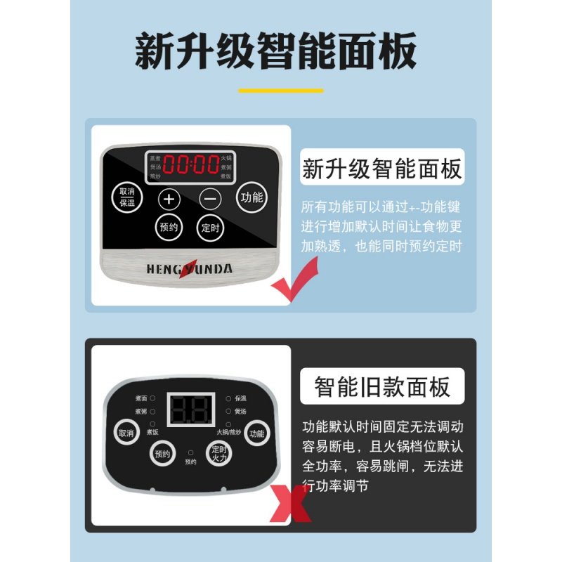 电煮锅金蛋家用多功能蒸煮一体锅小型学生宿舍锅插电迷你电火锅网红锅 24CM[手动款]陶晶不粘2-3人