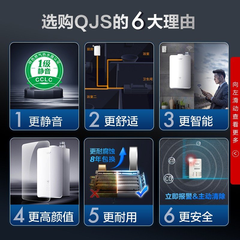 史密斯家用供热水燃气热水器JSQ31-QJS