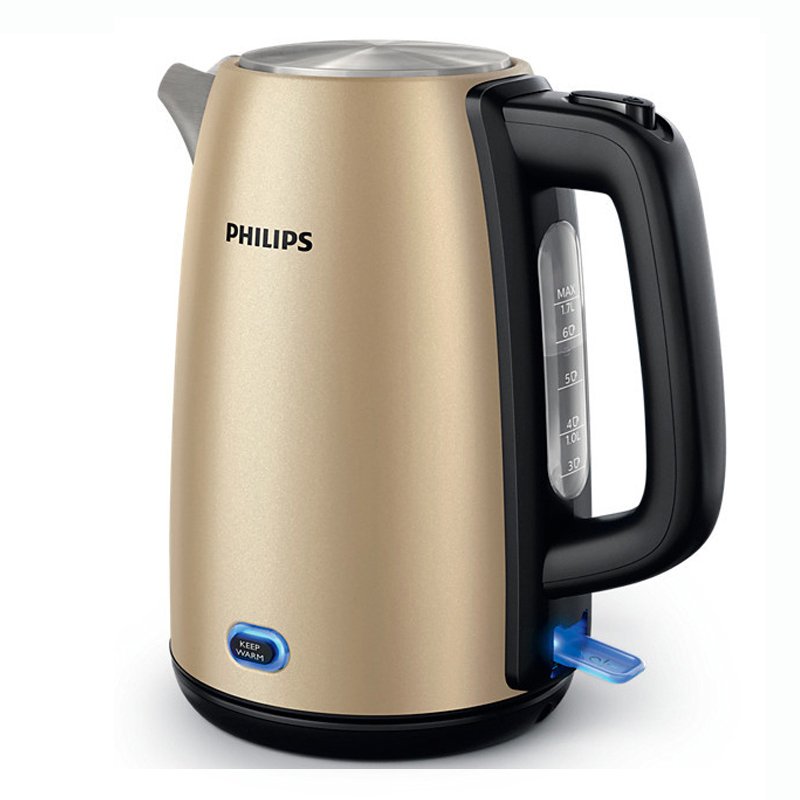 飞利浦（Philips） 电水壶HD9356/98 家用保温食品级不锈钢1.7L大容量烧水壶防干烧热水壶金属色