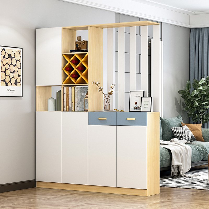 定制玄关置物架客厅屏风隔断闪电客现代简约进间厅柜鞋柜酒柜一体靠墙