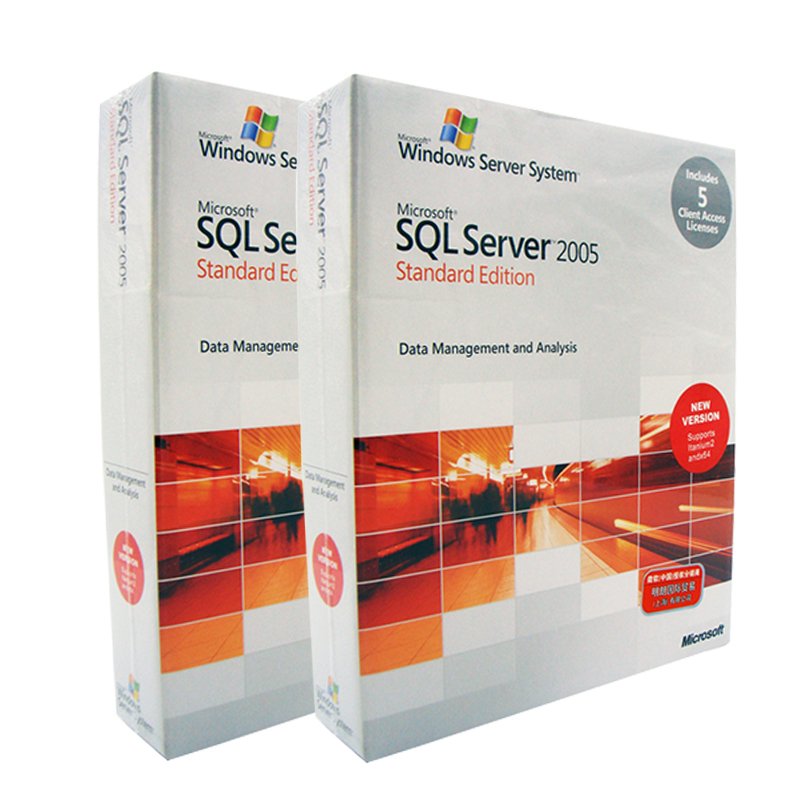 微软原装正版数据库软件 SQL server 2005 英文标准版 教育版 5用户 64位 彩包 FPP