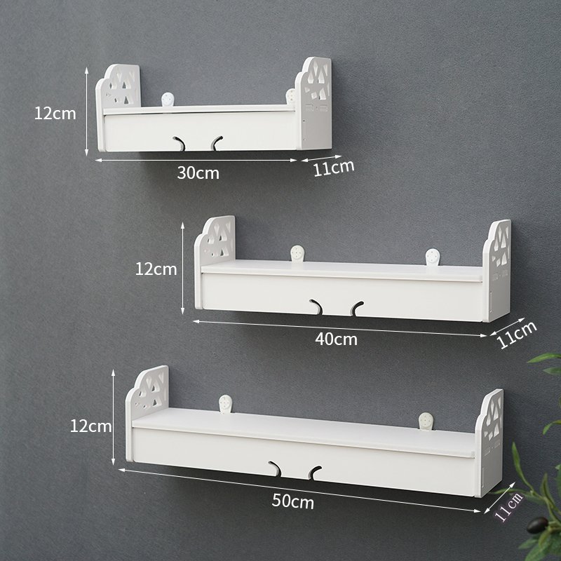 墙上置物架书架简约现代闪电客背景墙壁墙面搁板卧室挂墙装饰壁挂免打孔 水立方一套加厚_24_314