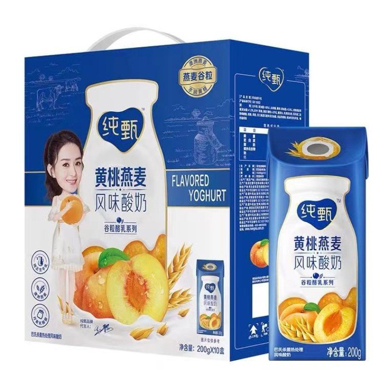 蒙牛纯甄黄桃燕麦200ml*10盒/箱