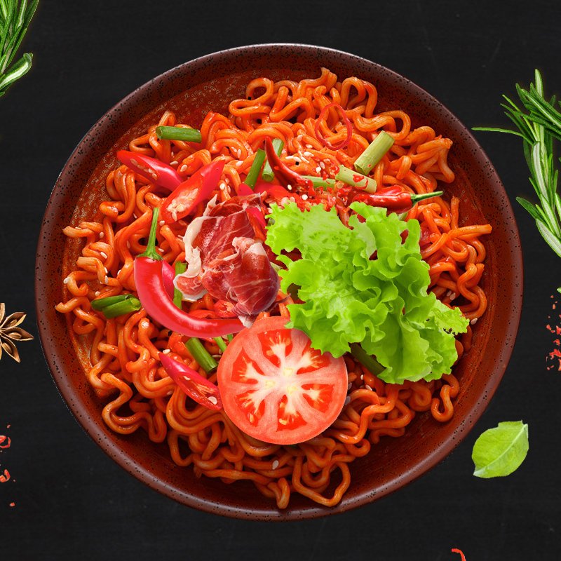 派力特火鸡拌面118g*10包超辣鸡肉味火鸡面速食方便面干拌泡面包邮