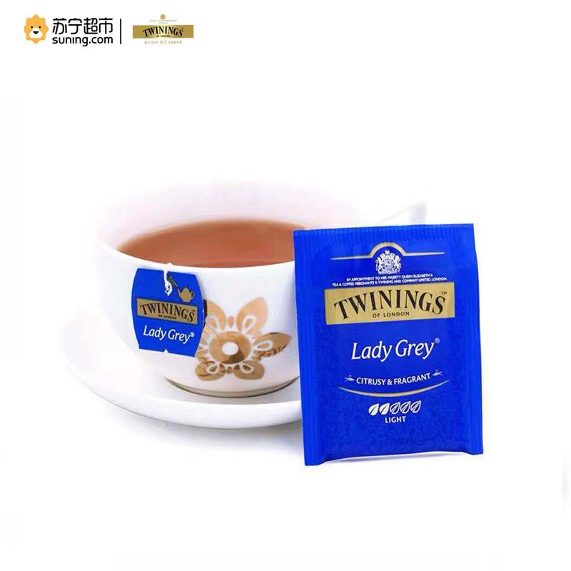 英国川宁(TWININGS) 仕女伯爵金典红茶 波兰进口茶叶袋泡茶包 25包*2g