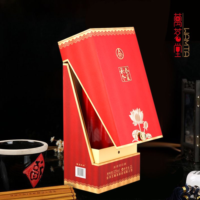 宜宾五粮液股份有限公司出品52度春夏秋冬盛世莲开2L