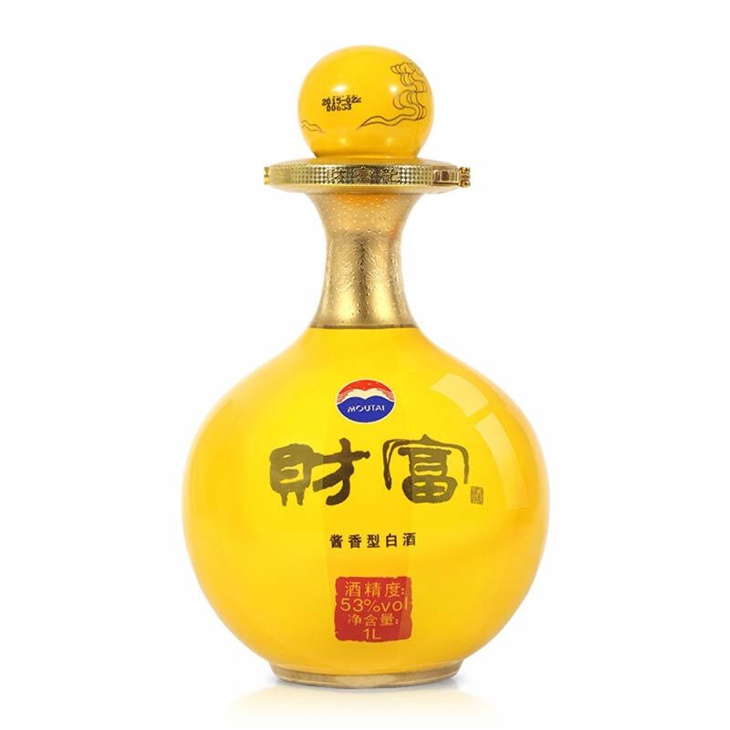 【官方正品】 2018年贵州茅台酒股份出品 财富酒 财富龙酒 53度酱香型白酒 1L大坛酒 1000ml 礼盒装