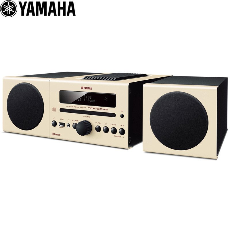 Yamaha/雅马哈 MCR-B043 无线蓝牙音响 CD播放器 桌面台式组合音响家用低音炮音箱 绿色