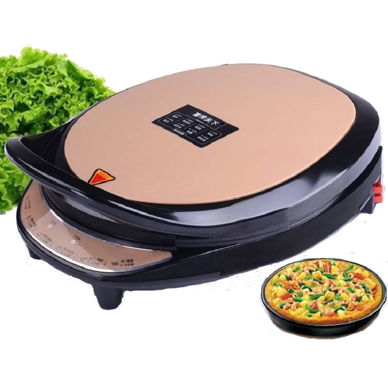 双面加热烙饼锅煎烤机饼电档时光旧巷电饼铛 新款32cm双喜红 标准礼包