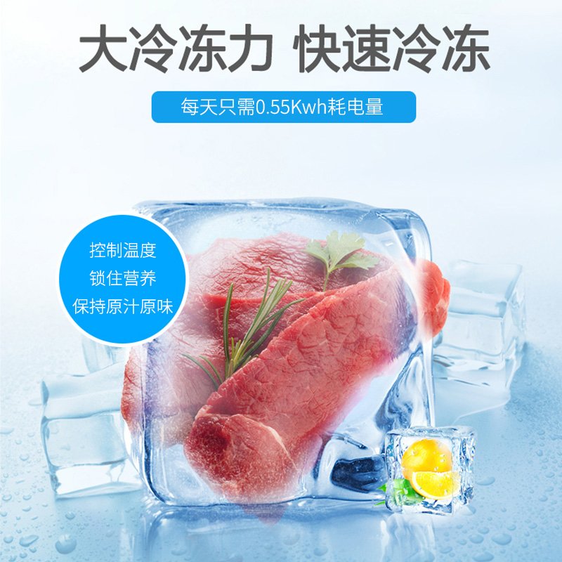 奥克斯200L/升冰柜商用家用冷藏保鲜冷冻两用大容量冷柜小型冰箱 白色360L升级款【高性价比 全国联保L