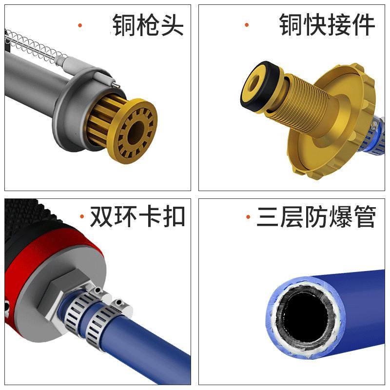 液化气焊喷火家用闪电客铜万能焊接神器维修铜管气焊喷煤气焊抢 全铜升级款焊枪（3米管）送10米2.0mm万能焊条__809