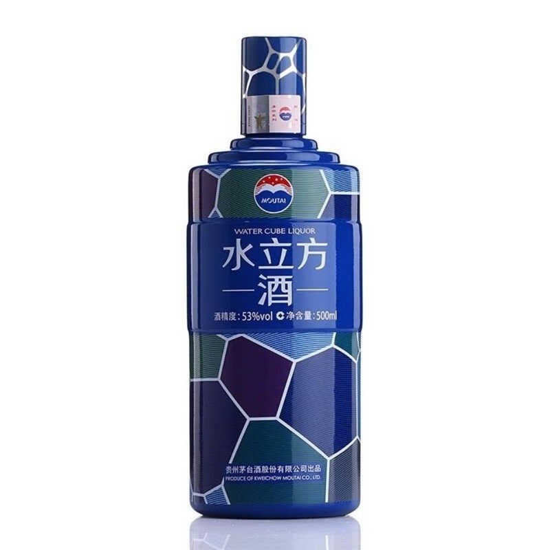 【2017年日期】贵州茅台酒股份出品 水立方酒纪念版500ml 53度酱香型白酒 整箱6瓶 陈年老酒