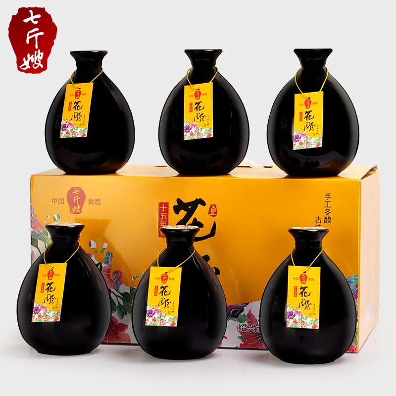 七斤嫂十六年陈封字花雕酒冬酿糯米酒500ml*6坛礼箱