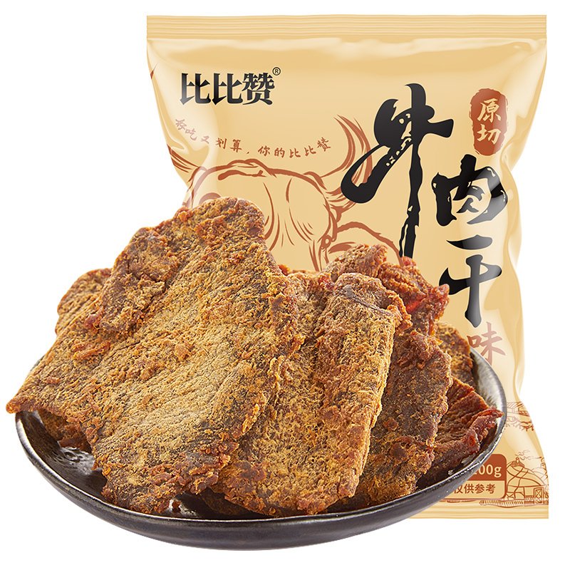 比比赞原切牛肉干【五香味】100g.