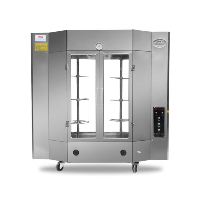 24型烤鸭炉燃气木炭商用烤箱电热烤鸡烤五花肉全自动旋转烤鸭烤炉时光