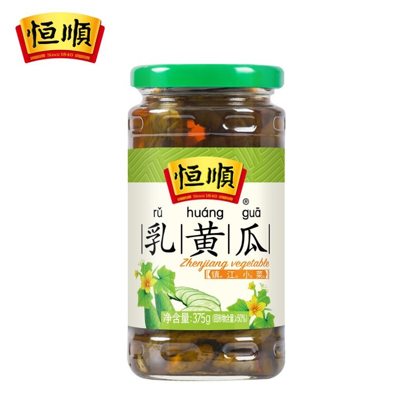 恒顺酱菜套装 乳黄瓜375g+什锦菜375g+香菜心375g 镇江特色