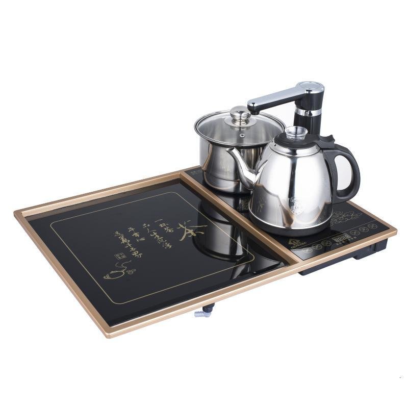 烧水小茶盘茶几茶台带烧水壶一体妖怪茶海电磁炉电茶炉整套嵌入式家用