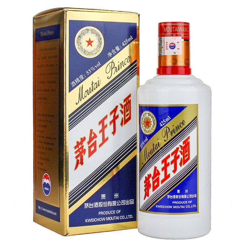 贵州茅台王子酒蓝色王子 蓝标 53度425ml*1瓶单瓶 酱香型白酒