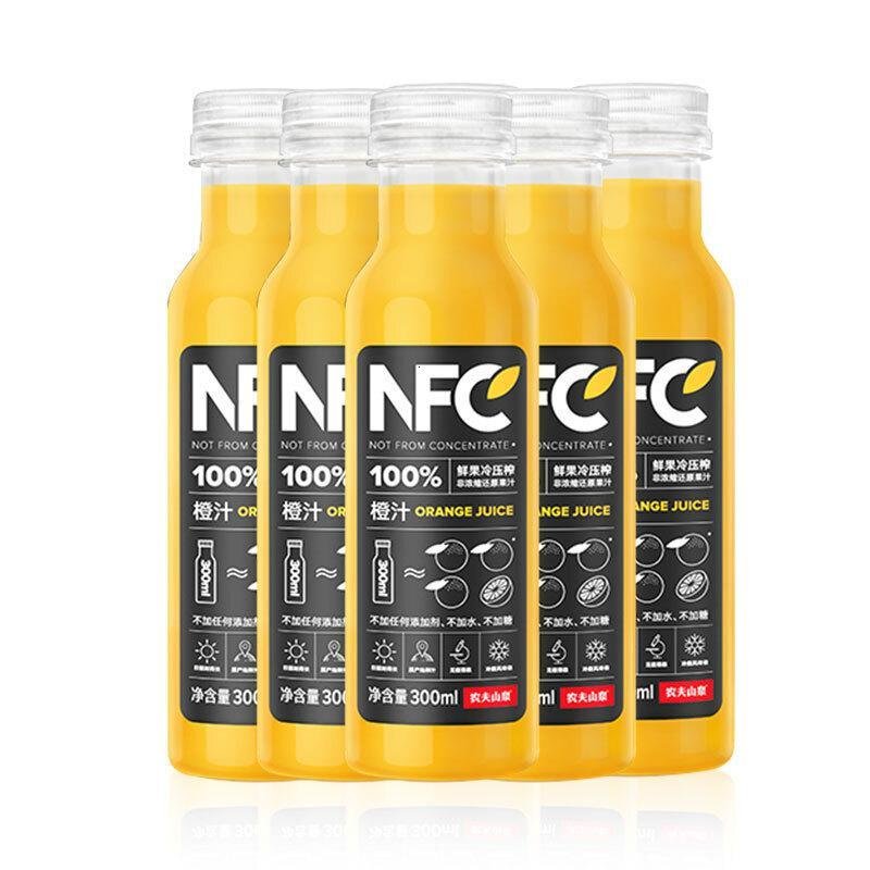 农夫山泉NFC橙汁300ml*8瓶轻断食代餐纯果汁冷鲜榨果汁_4