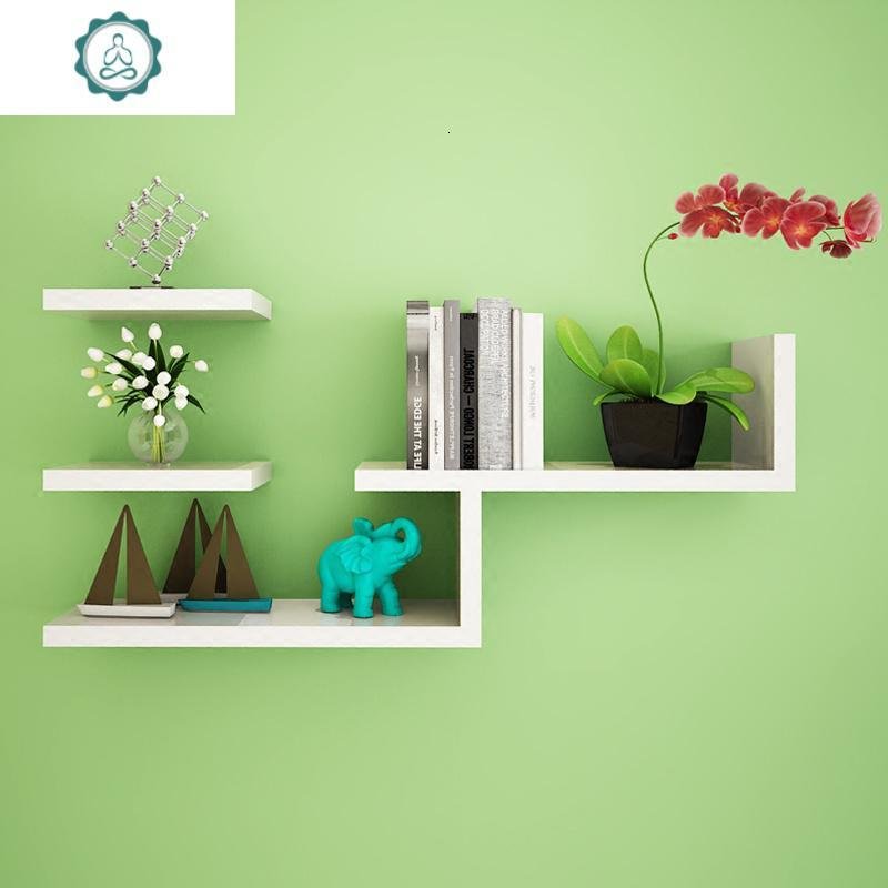 隔板客厅壁挂创意搁板墙上置物架子卧室现代简约背景装饰墙壁书架 封