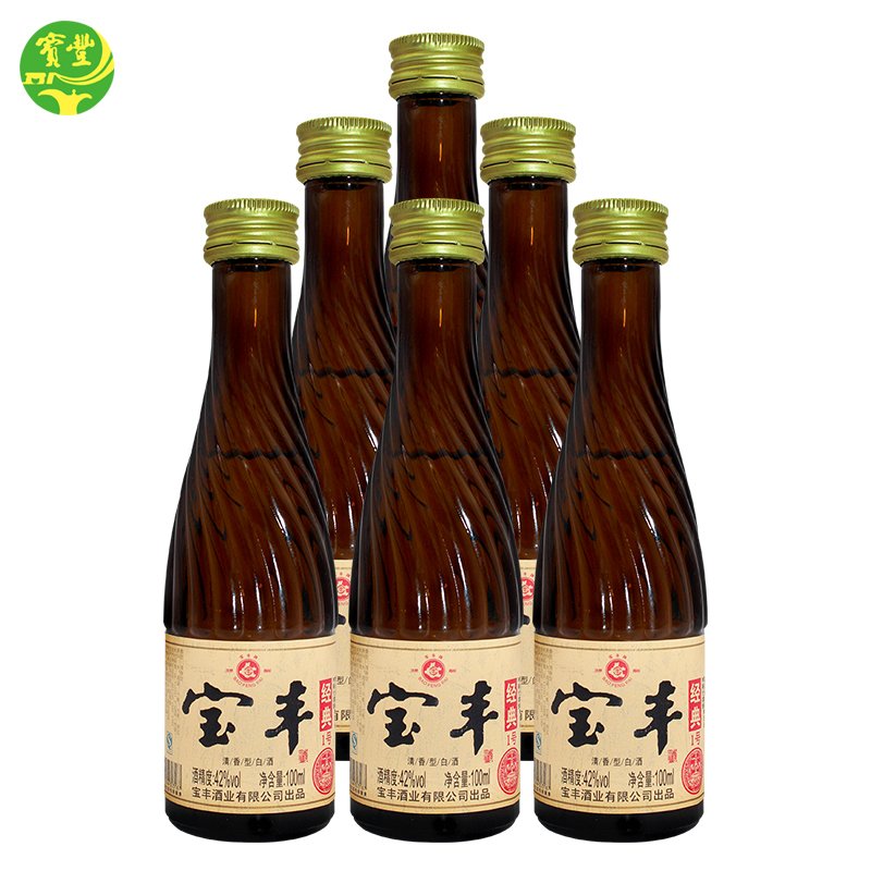 宝丰清香型品鉴小酒42度经典一号100ml*6 低度白酒