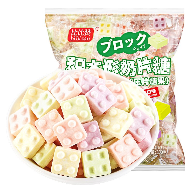 比比赞积木奶片糖【混合味】500g