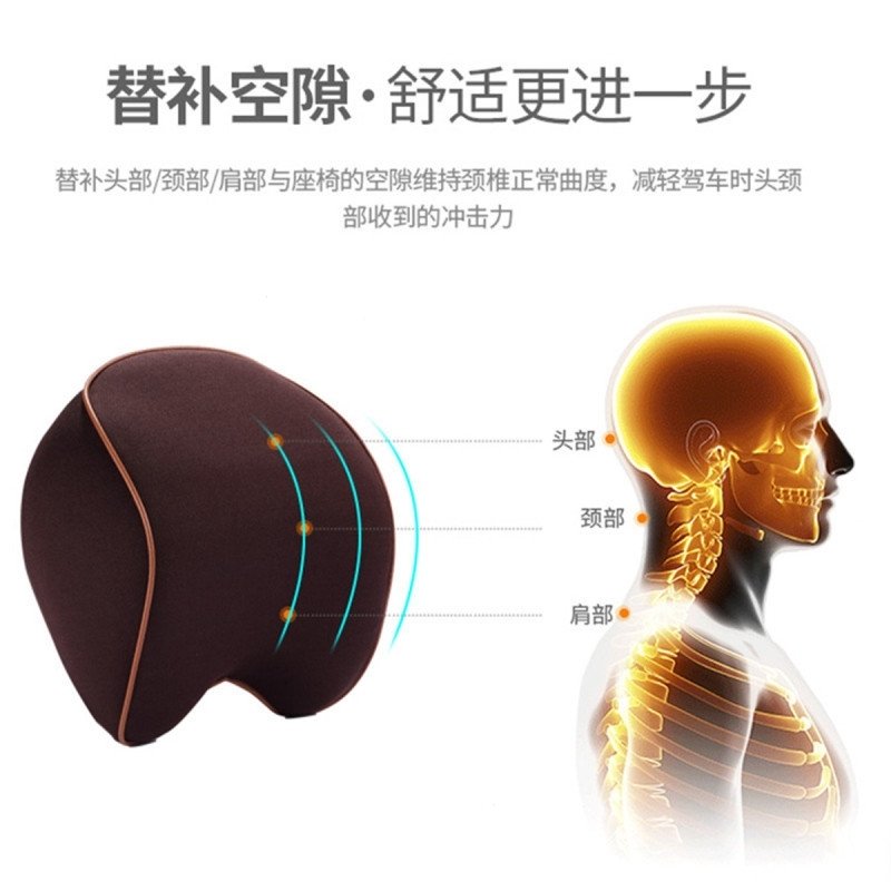 汽车头枕腰靠汽车枕头太空记忆棉腰靠垫按摩枕头抱枕靠枕护垫腰垫护颈枕A01款汽车用品(a3b)_14