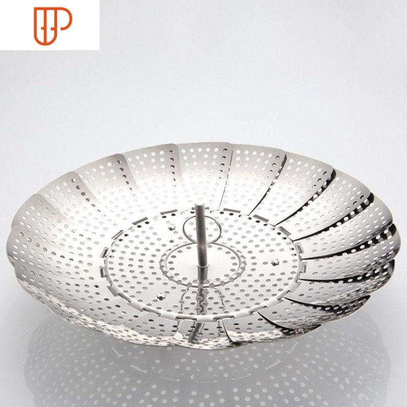 不锈钢蒸架蒸笼盘蒸架蒸屉蒸盘器蒸格水果篮蒸菜架可伸缩折叠蒸架