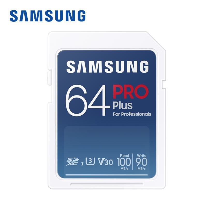 三星(SAMSUNG) SD卡64GB PRO Plus U3 4K高速微单反摄像内存卡 富士索尼佳能尼康相机储存卡