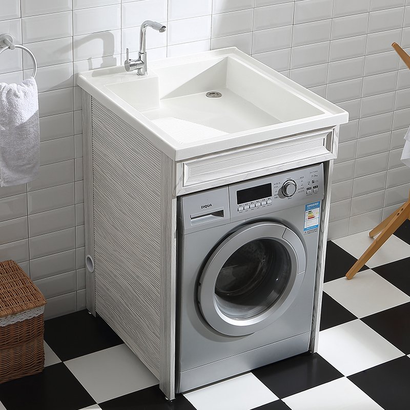 小户型整体闪电客洗衣机柜子卫浴柜洗漱台洗衣池台盆柜一体柜阳台组合