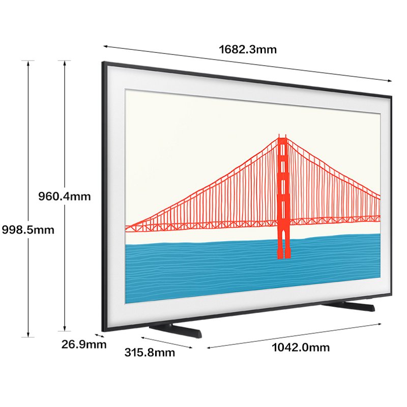 三星(SAMSUNG) 75英寸 Frame画壁QLED量子点 4K超高清AI语音 艺术电视QA75LS03AAJXXZ