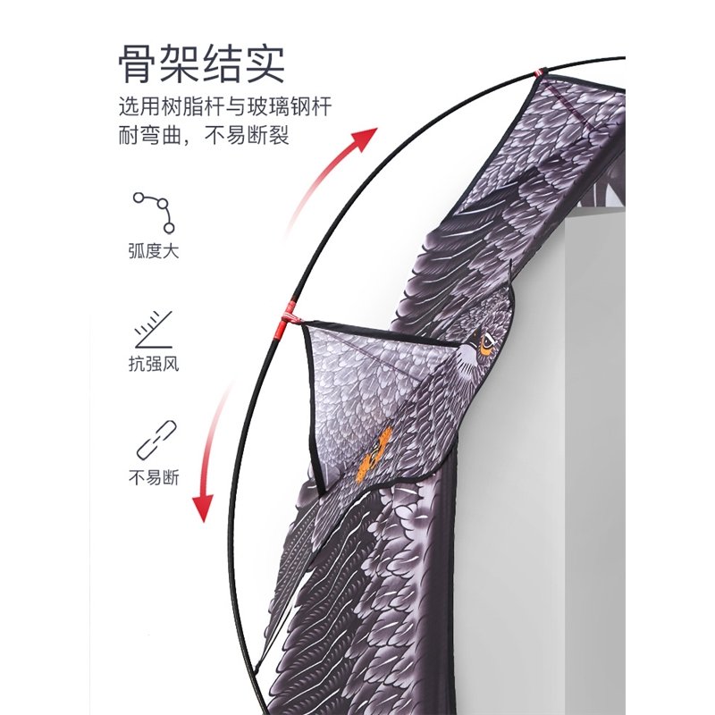 潍坊老鹰风筝大人专用网红儿童微风易飞超大型中国风202021年新款(7dh)_0