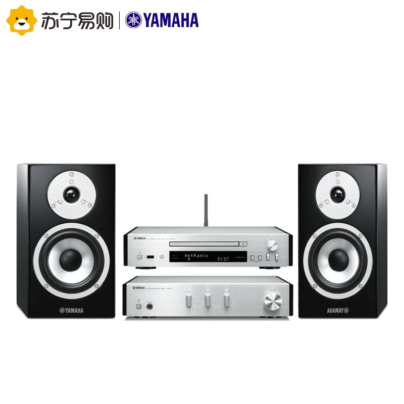 Yamaha/雅马哈 MCR-N770组合2.0音响CD机迷你蓝牙收音USB音箱WiFi 银黑色