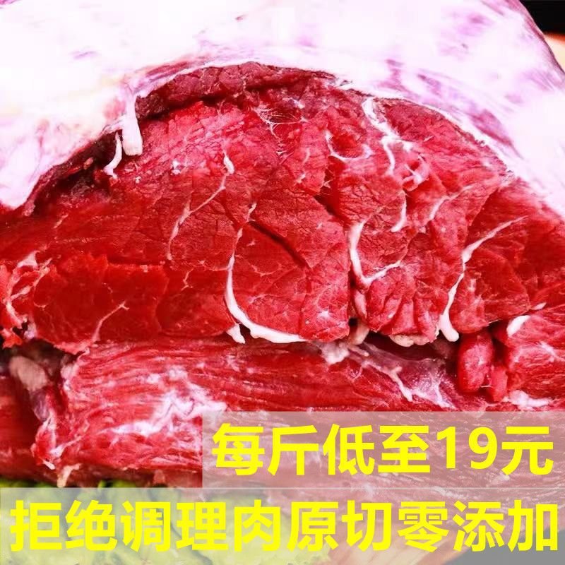 赛卡伊 顺丰 新鲜牛肉原切不调理不拼接农家黄牛肉 新鲜牛腿肉五斤/装