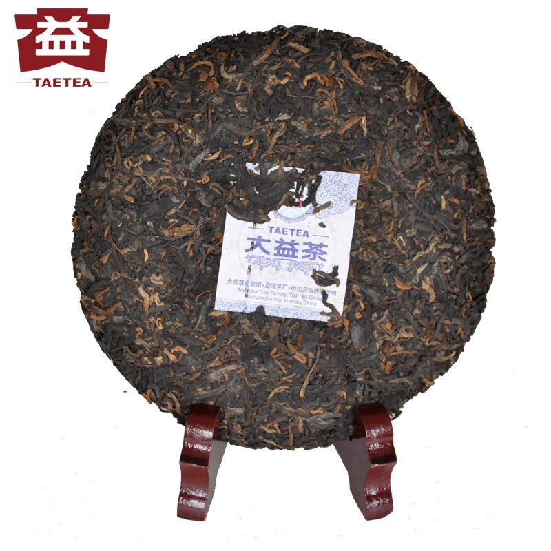 7饼装 大益茶 2015年象山普饼 普洱茶熟茶357g*7饼云南七子饼茶 勐海茶厂