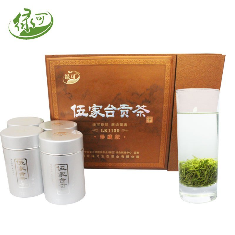 【中华特色】宣恩馆 伍家台有机含硒绿茶 珍藏版 新鲜绿茶 2018新春茶200g/盒